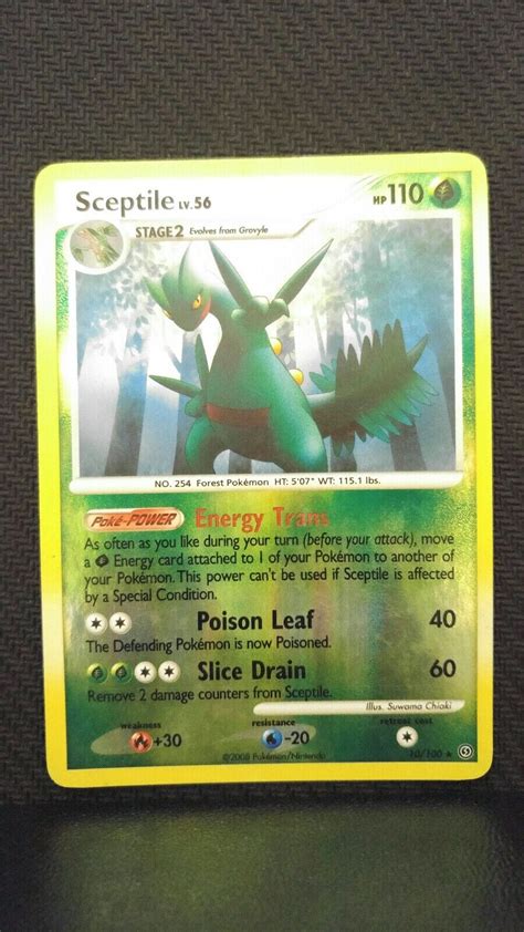 Sceptile Lv. 56 10/100 Pokemon Stormfront Rare Holo Card